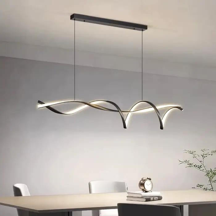 Plafonnier LED suspendu en verre au design moderne, éclairage d'intérieur, luminaire décoratif de pl