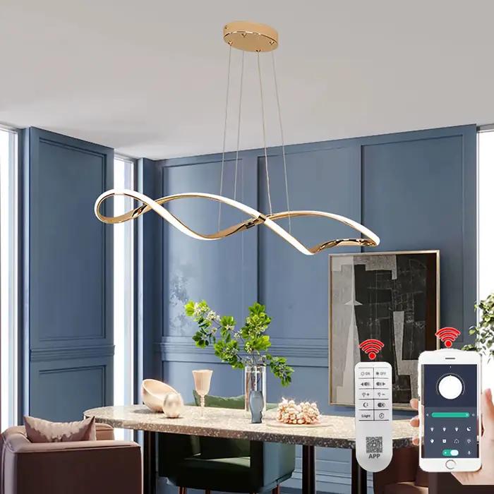 Plafonnier LED suspendu en verre au design moderne, éclairage d'intérieur, luminaire décoratif de pl