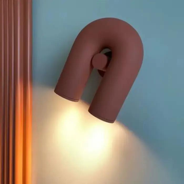 Mur LED lampe en forme de U fond à côté de la lumière concepteur minimaliste éclairage salon canapé 