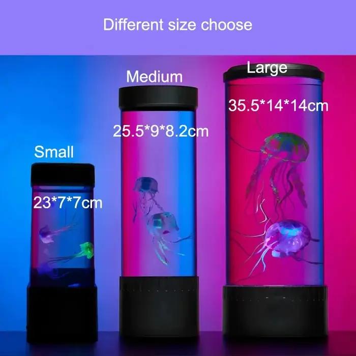 Lampe méduse Aquarium Lampka Nocna 5 couleurs fantaisie LED USB Table veilleuse cadeau pour enfants 