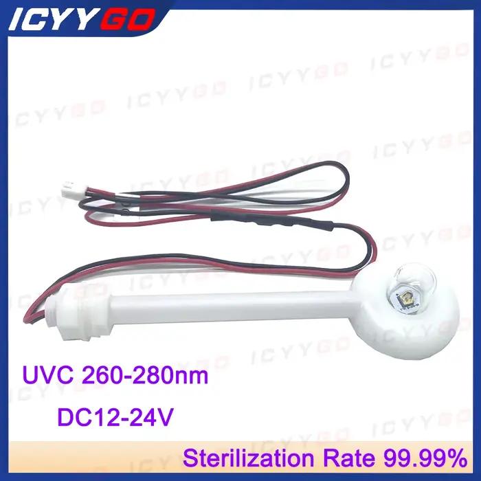 Lampe de stérilisation et de désinfection à LED UVC 260-280nm SubSN, supporter ficateur d'eau UV, di