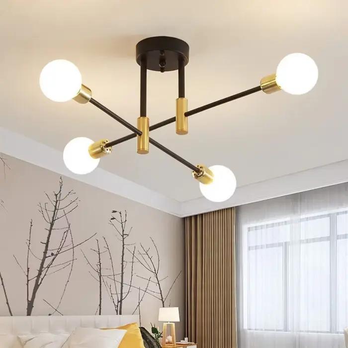 Plafonnier LED suspendu au design rétro, éclairage d'intérieur, luminaire décoratif de plafond, idéa