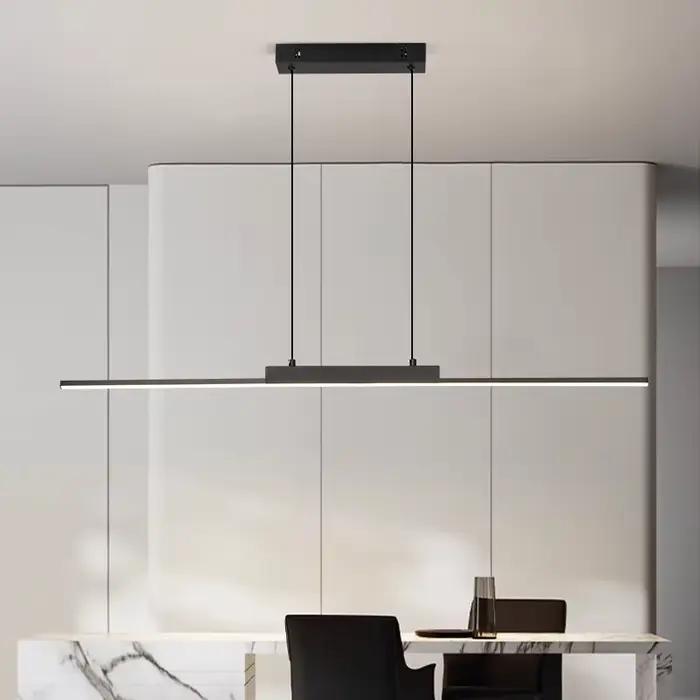 Suspension moderne Simple salle à manger lumière pour mur cuisine Long lustre salon suspension lampe