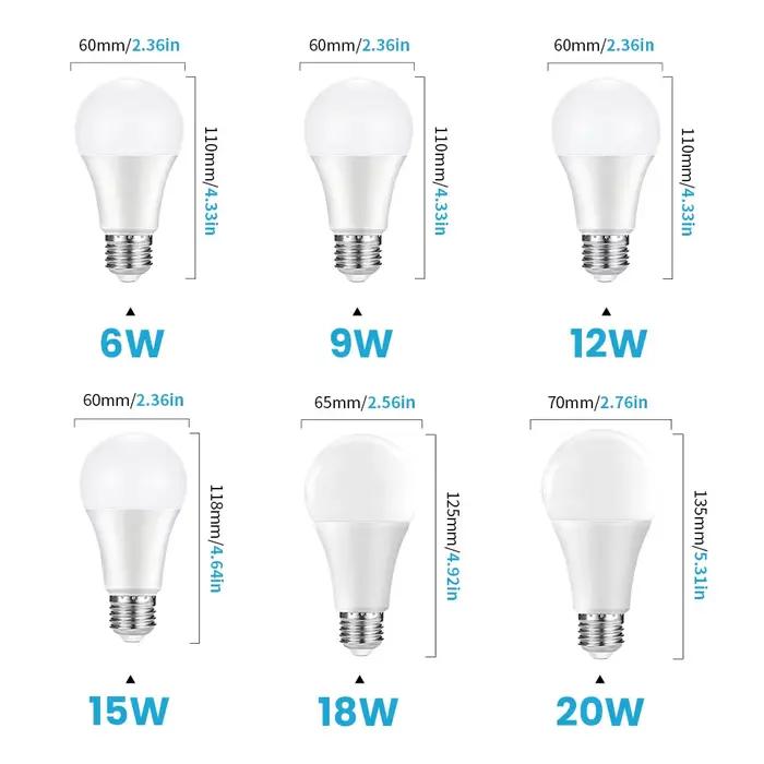 Ampoule LED avec capteur de mouvement, 6W 9W 12W 15W 18W 20W E27, lampe avec capteur Radar, 110V 220