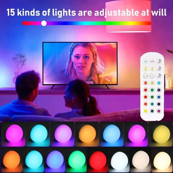Ampoule LED rechargeable à piles avec télécommande 5W E27, ampoule LED détachable à intensité variab