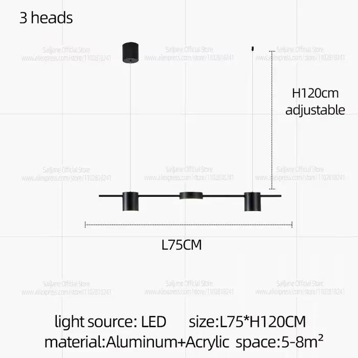 LED moderne salon lustre salle à manger plafonnier suspendu cuisine pendentif barre suspension lumin