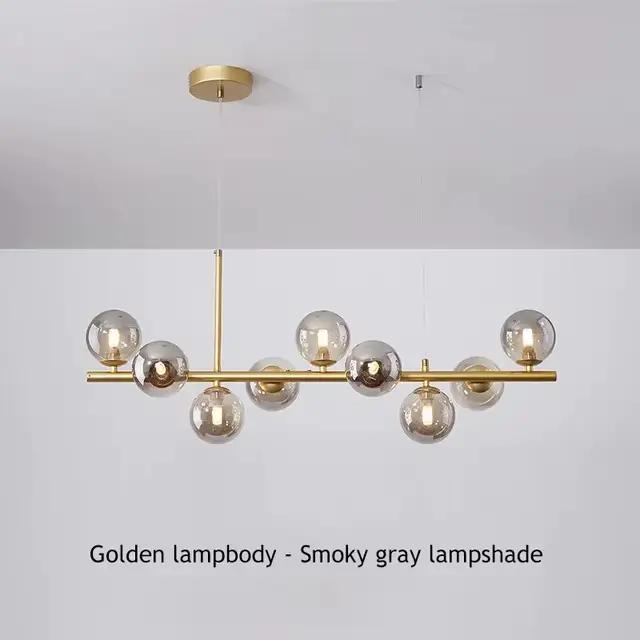 Lustre de plafond boule de verre moderne pour Table à manger salon cuisine île suspension lampe déco