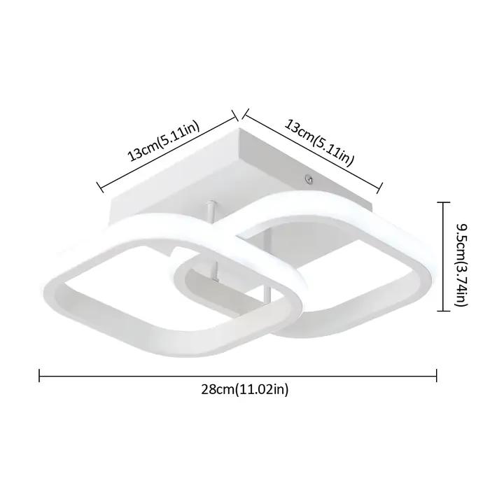 Plafond LED lumière moderne décor à la maison éclairage encastré Lustre blanc acrylique Lustre lumin