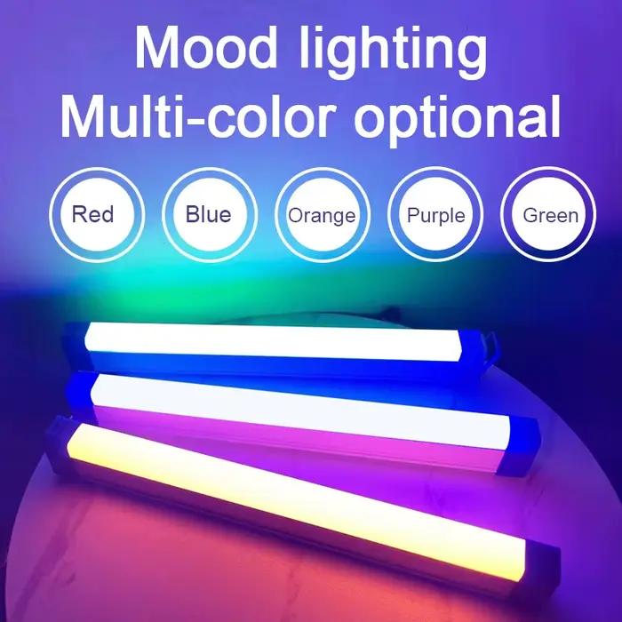 Lampes De nuit LED colorées RGB, lumière De remplissage d'ambiance, Rechargeable, éclairage De photo