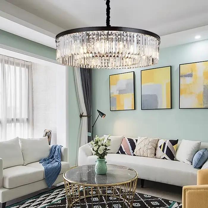 Plafonnier LED en cristal au design nordique, design moderne, éclairage d'intérieur, luminaire décor