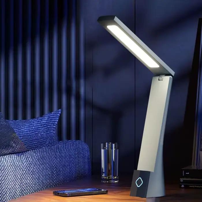 Lampe de bureau Led charge et branchement lampes de Table pliables Protection des yeux lampe de bure