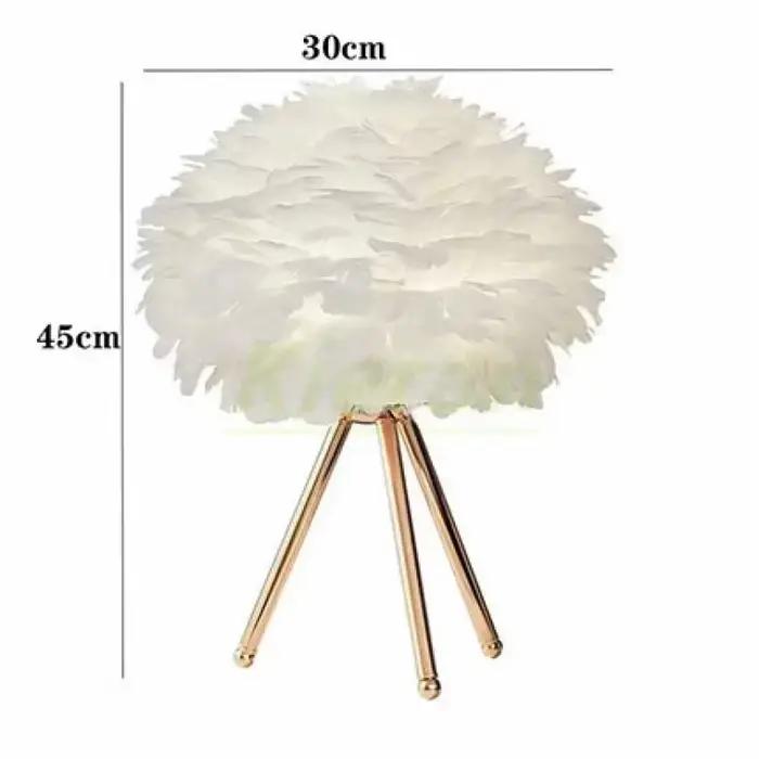 Nordique moderne plume LED lampe de Table chambre étude salle à manger hôtel chevet lampe de bureau 
