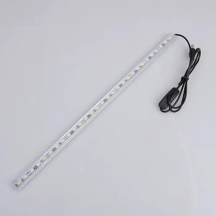 Bande lumineuse à tube blanc chaud et froid, USB 62LED, DC 5V, SMD5630, 5630, rigide