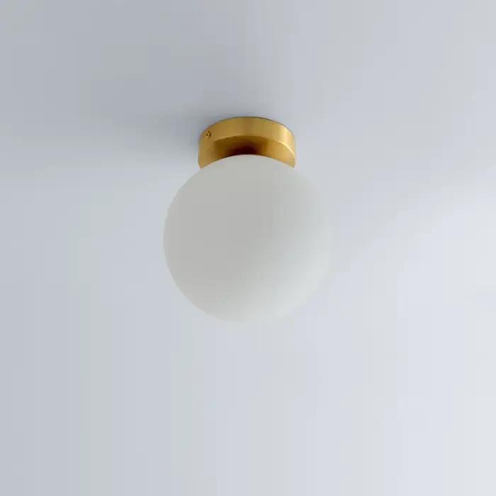 Mengjay inda-Plafonnier LED Moderne en Boule de Verre, Luminaire Décoratif d'Nik, Idéal pour une Cha