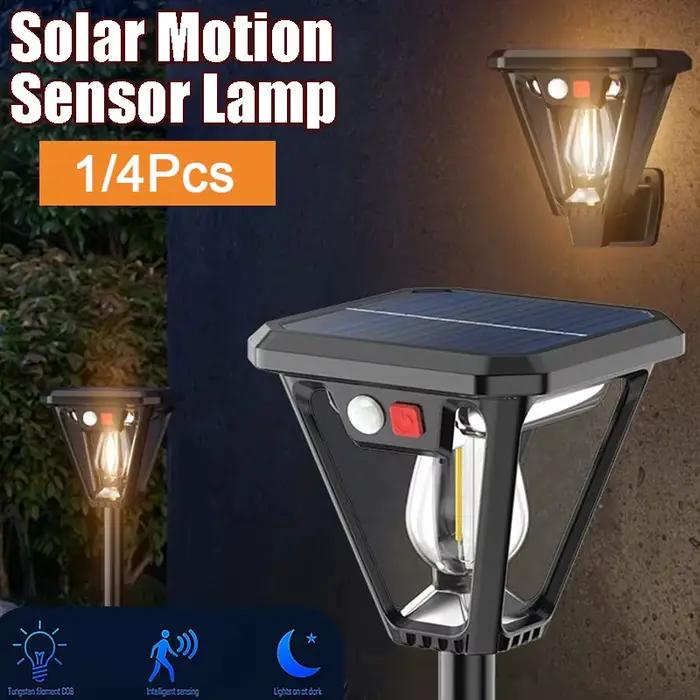 1/4 pièces capteur de mouvement solaire lumière extérieure éclairage étanche double usage lampe de p