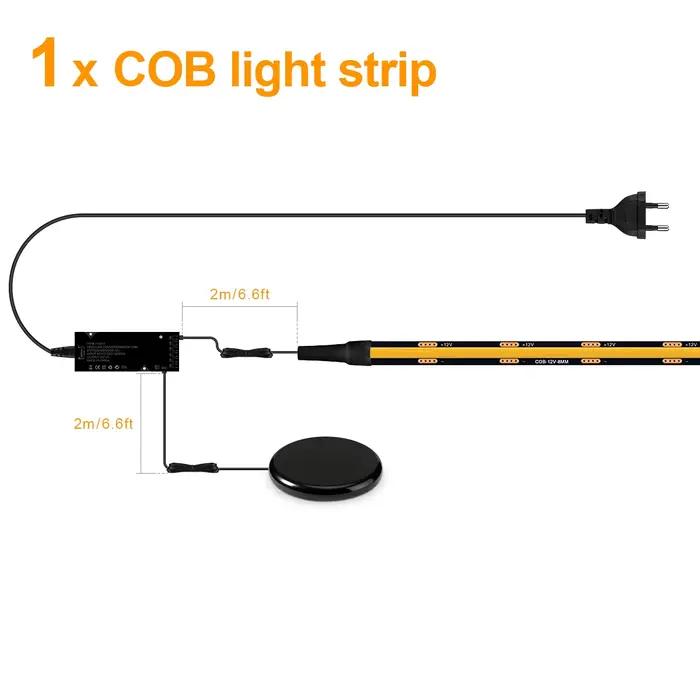 Grille en bois de noyer rideau acoustique panneau mural bande lumineuse LED noir PCB COB Kit tactile