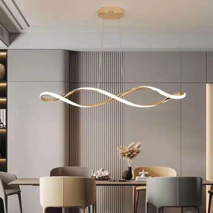 Plafonnier LED suspendu en verre au design moderne, éclairage d'intérieur, luminaire décoratif de pl