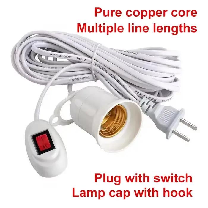Bases de lampe universelles avec interrupteur, adaptateur de douille d'ampoule Led E27, support de l