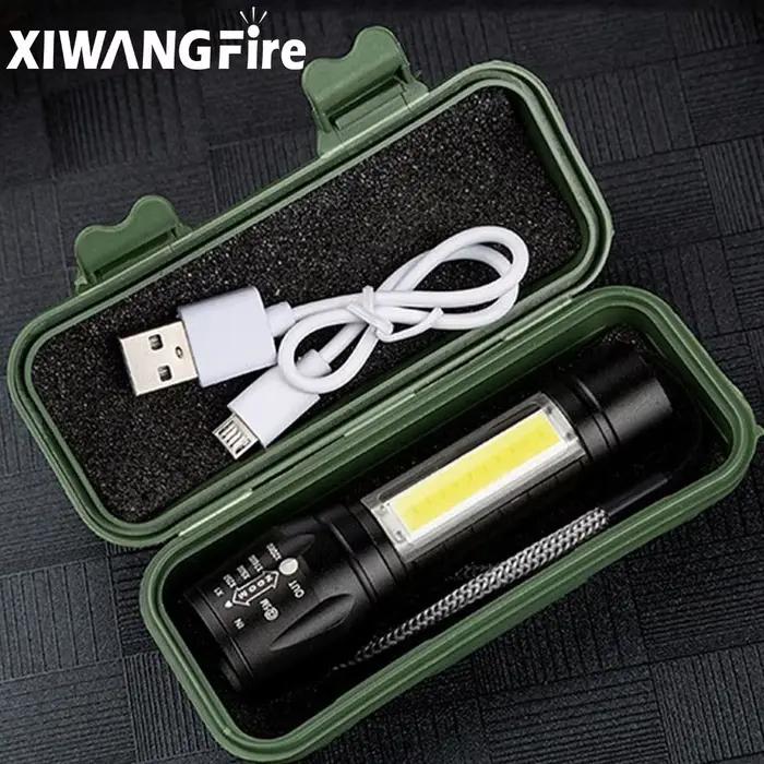 Lampe de poche LED Zoom Rechargeable Portable XP-G Q5, Mini lampe torche, lanterne, 3 Modes d'éclair