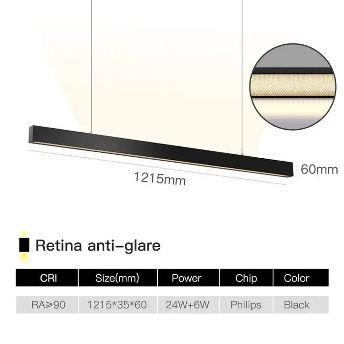 SCON moderne linéaire pendentif lumières minimaliste LED longue bande éclairage pour Table à manger 