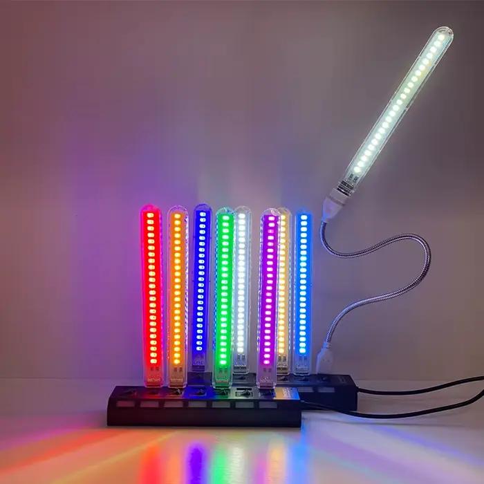 Veilleuse LED USB de Couleur Rouge, Jaune, Blanc, Bleu, Vert, Violet, Rose, Lampe de Nuit pour Strea