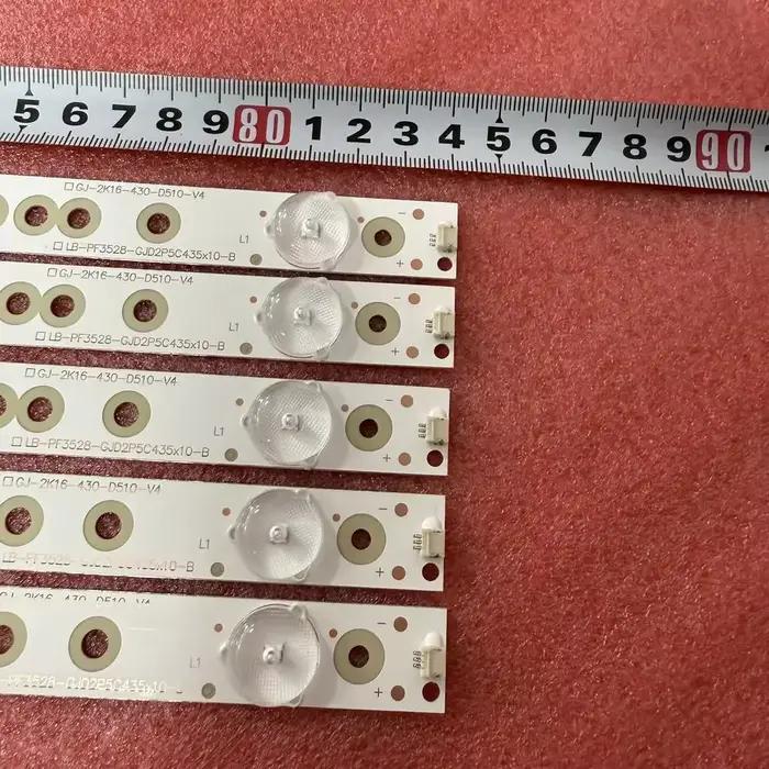 Bande LED 10LED pour 750Safe350 BDM4350nurse BDL4330QL Haier 43E4500RA 43PFT4131 43PFS5301 43PUF6061 43PUF6701 GJ-2K16-430-D510-V4