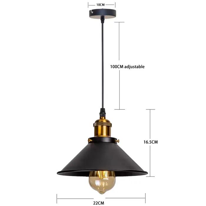 Lampes suspendues Vintage Loft russie suspension rétro lampe suspendue abat-jour pour cuisine salle à manger chambre éclairage à la maison E27