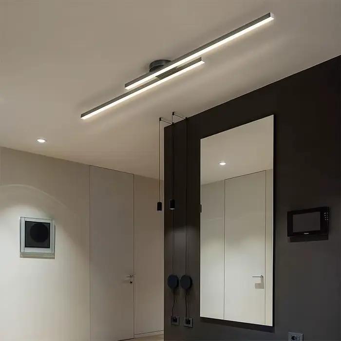 Long plafonnier LED en aluminium Design créatif moderne