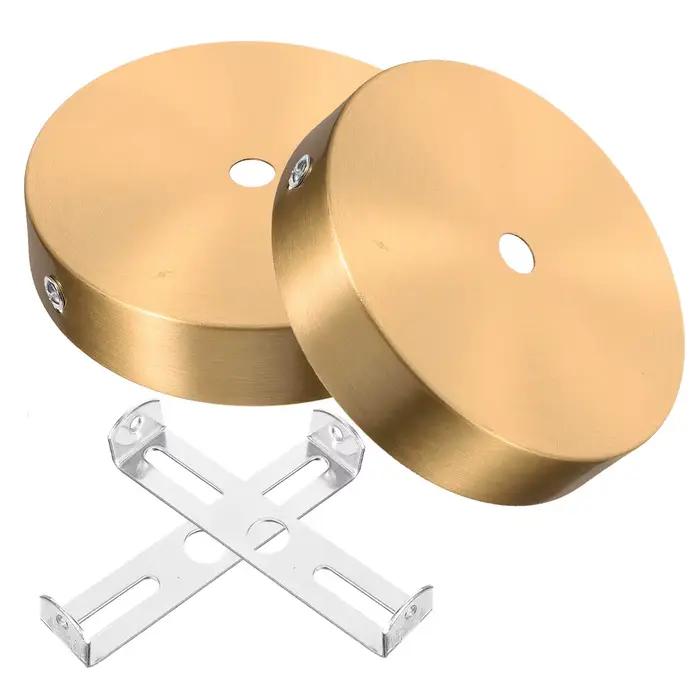 Lustre moderne en laiton, 2 pièces, Base de plafond, support de lampe murale, luminaire suspendu, plaque métallique Durable pour lustres faciles à monter soi-même