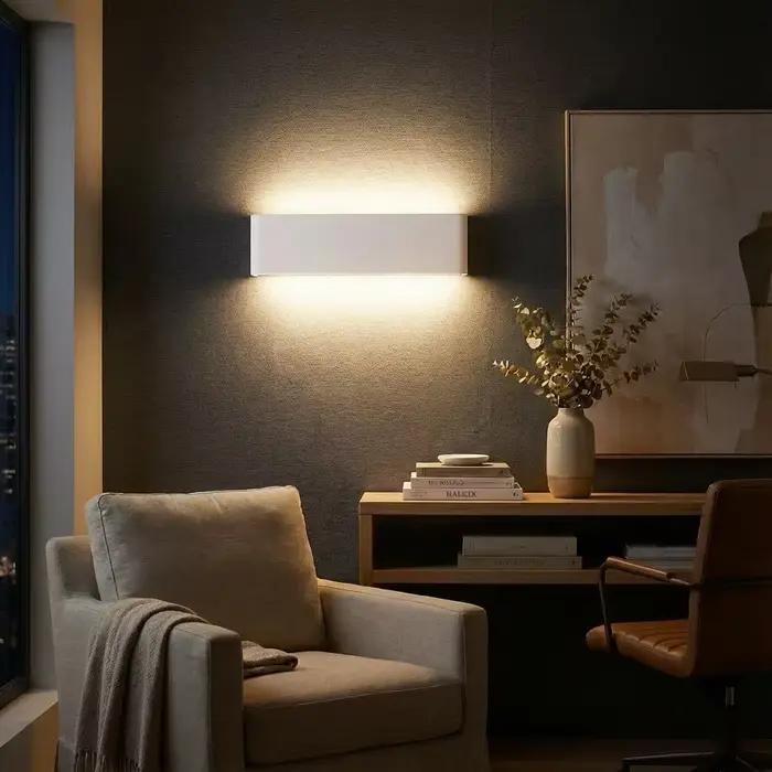 Applique murale LED moderne IP65 étanche, lampe murale extérieure/intérieure, application multi-scénarios : jardin, salon
