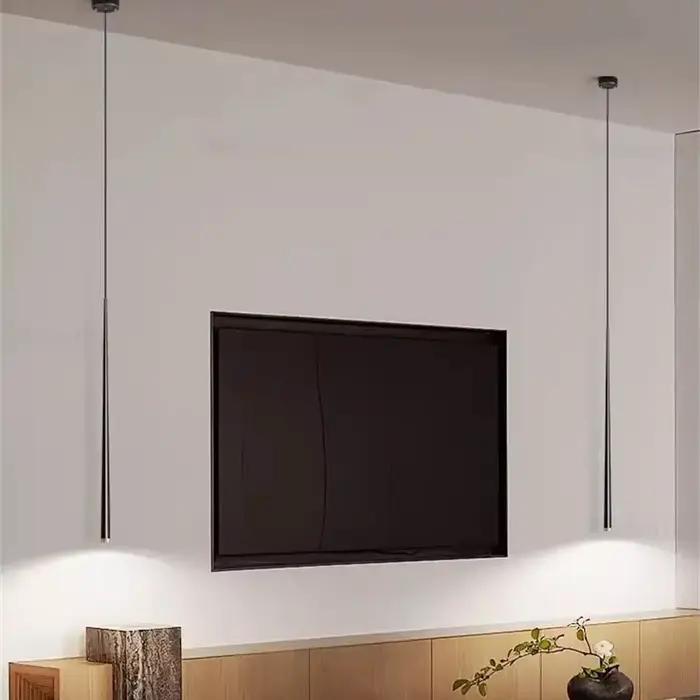 1 pièce 30/40/50CM cône pendentif LED lumière Dia3cm conique en aluminium Restaurant Bar café suspension lampe cuisine salle à manger Droplight