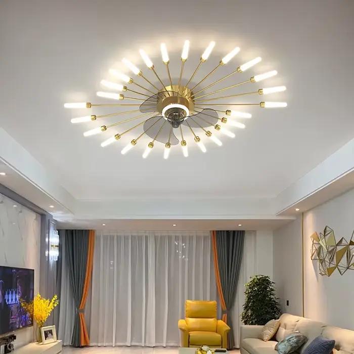 Plafonnier LED en forme de feu d'artifice, design moderne, luminaire décoratif d'intérieur, idéal pour un salon, une chambre d'enfant ou une chambre à coucher, nouveau modèle