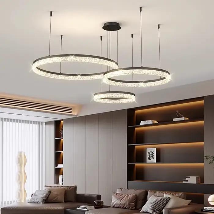 Moderne salle à manger manger lampes suspendues éclairage intérieur plafonnier suspension led lustres pour salon éclairage intérieur