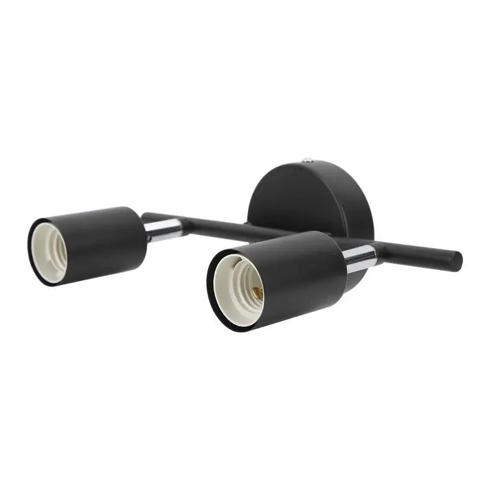 Support de lampe réglable rotatif pour chambre à coucher, douille pour ampoules LED, support de rail de plafond encastré, 2 lumières