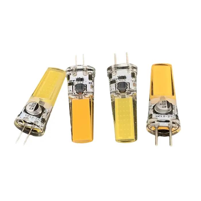 G4 gy6.35 LED silicone lampe 10W ampoule chambre coin clair lumière 2508cob halogène AC / DC12V éclairage décoratif 3000k / 6500k lustre