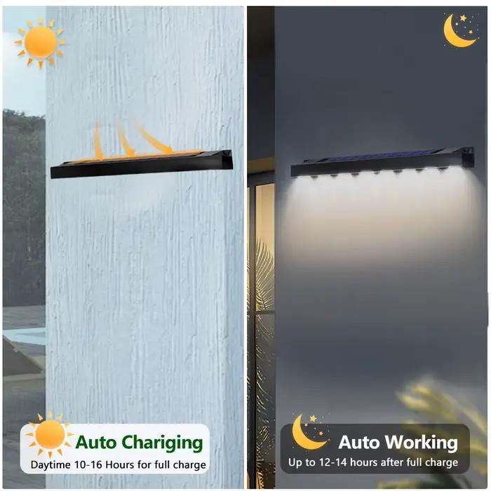 Lampes solaires pour clôture 4/8 LED, éclairage extérieur IP65 étanche, lampes murales, lampes pour panneaux d'adresse, pour jardin, allée, terrasse, véranda, cour, entrée