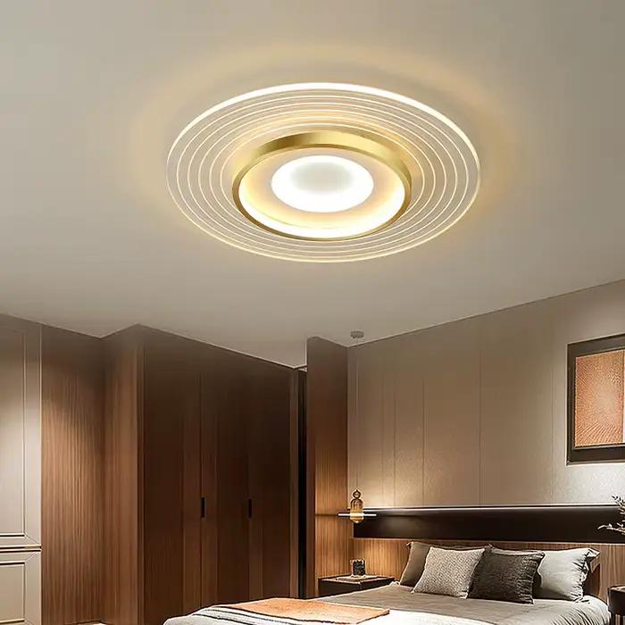 LED plafonnier 2025 nouveau rayé acrylique salon salle à manger couloir lumière minimaliste Ultra-mince chambre luminaire intérieur