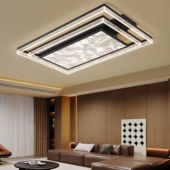 Salon moderne Led lumières carré créatif LED plafonnier chambre plafond suspension lampe intérieure maison salle à manger éclairage