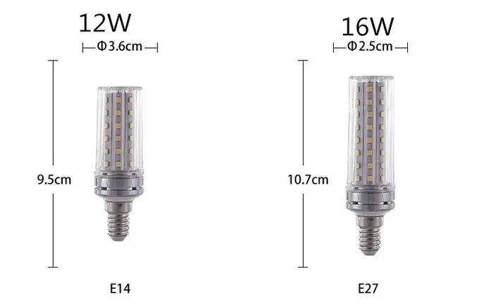 Ampoule LED à très longue durée de vie E27 E14 12W 16W 20W 24W 40W, type maïs, AC85-265V, sans scintillement, LED SMD 2835 / Éclairage