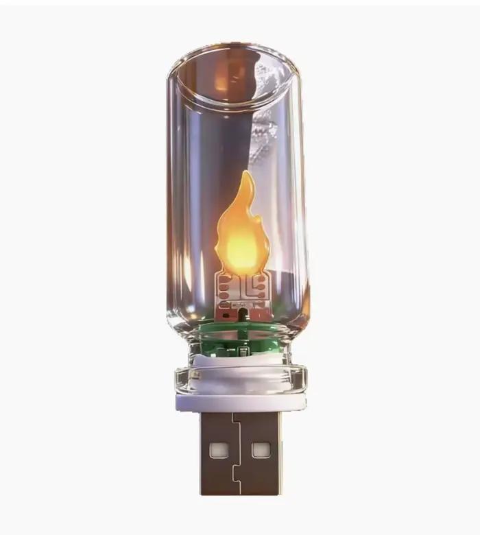 Ampoule Led Effet Flamme Scintillante Usb Vintage Lampe Decorative Ambiance Maison Lumiere Blanche Chaude Réaliste Effet De Bougie Clignotante Artistique Occasions Spéciales