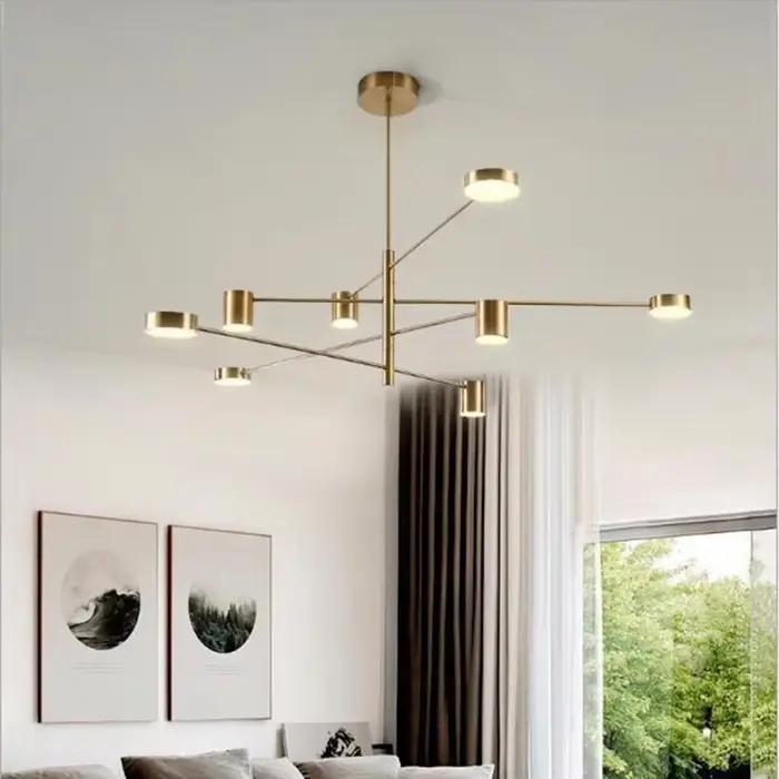 Lustre LED moderne nordique pour salon et salle à manger, luminaire de style industriel américain, décoration intérieure