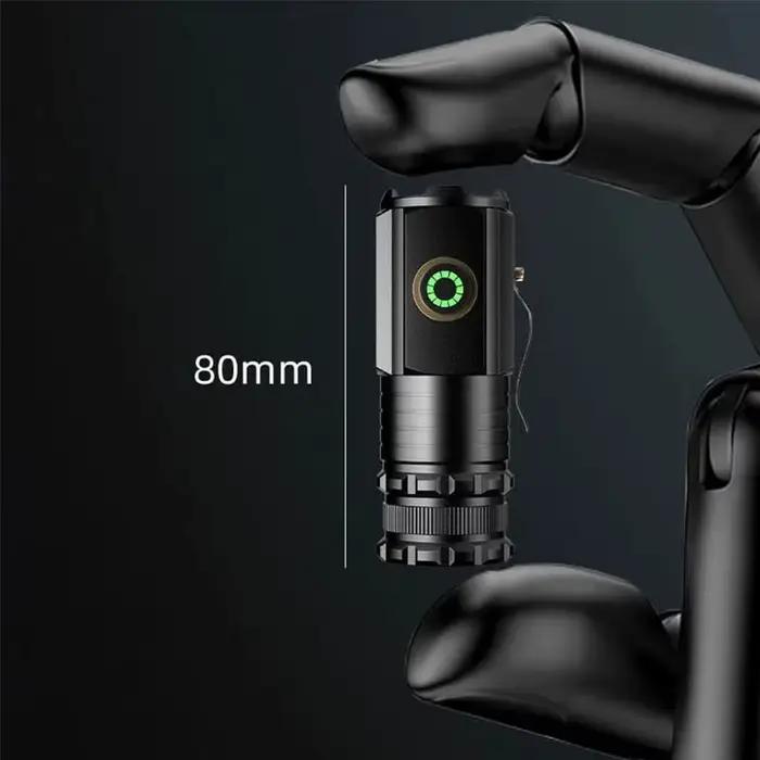 Mini lampe torche LED portable puissante, torche de poche étanche pour la randonnée et le camping, avec clip pour stylo et aimant à l'arrière