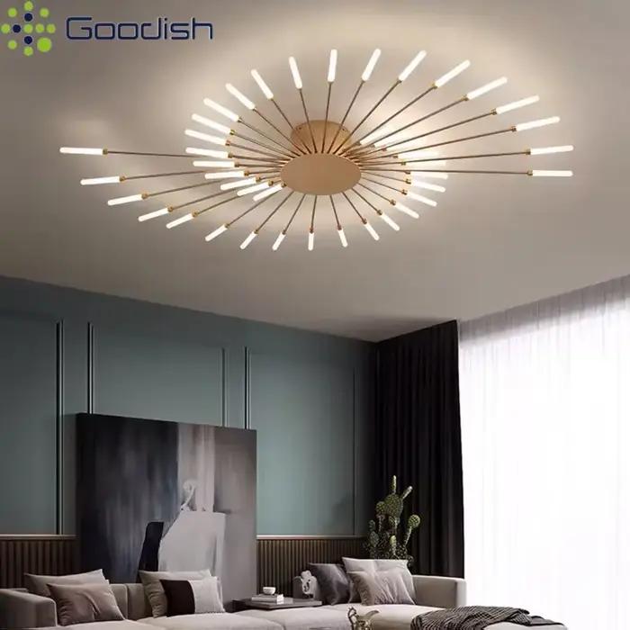 Moderne élégant simplicité rotatif stylo pointe en forme de LED plafonnier Art lampe créative pour salon décoration de la maison lustre