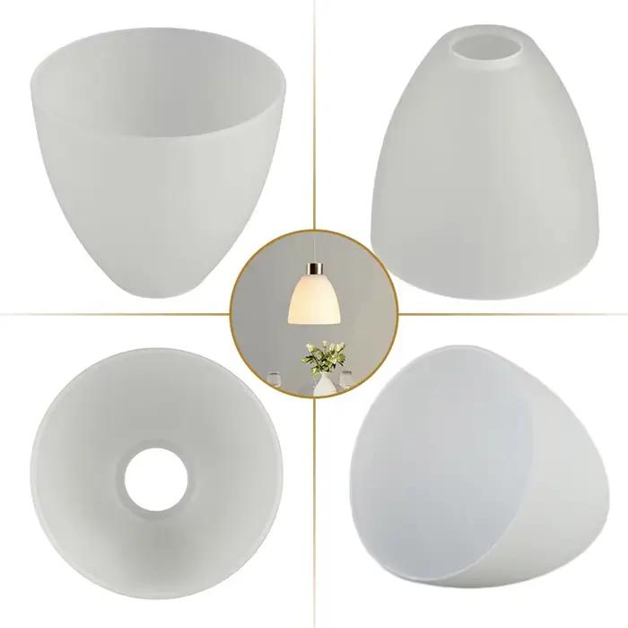 Abat-jour en verre dépoli blanc Lam138 élégant nordique pour lustres muraux et suspension lampe pour décoration intérieure chambre salon餐厅内部装饰吊灯灯罩北欧现代白色磨砂玻璃 абат-жур лам138 элегантный нордический для люстр и подвесных ламп для интерьерной декорации спальни гостиной