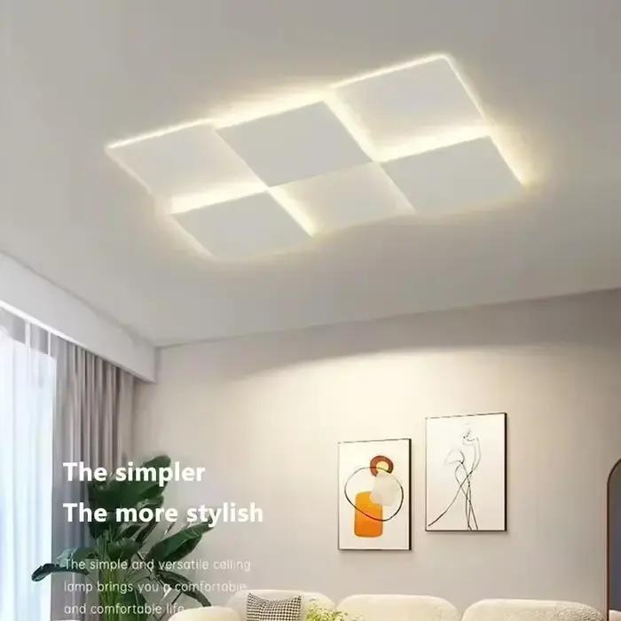 Plafond moderne à LEDs Lustre lampe pour salon salle à manger chambre balcon décor à la maison intérieur Intelligent
