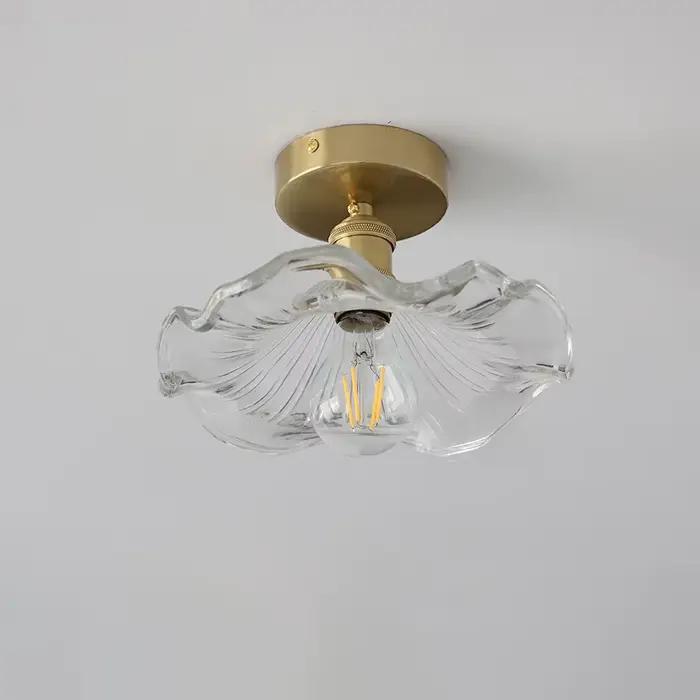 Lampe plafonnier nordique LED moderne en bronze et verre pour cuisine salle à manger chambre entrée étude