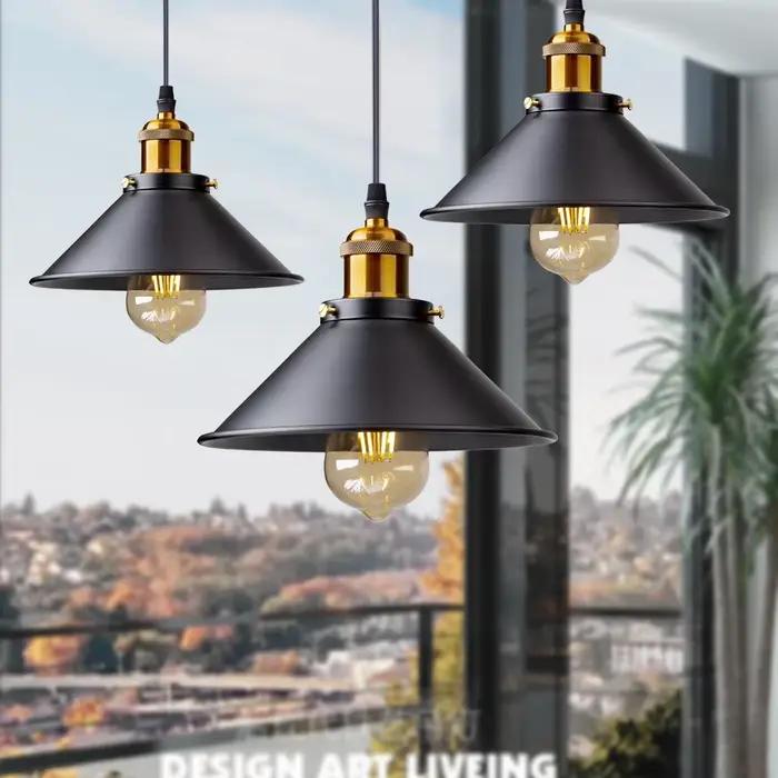 Lampes suspendues Vintage Loft russie suspension rétro lampe suspendue abat-jour pour cuisine salle à manger chambre éclairage à la maison E27