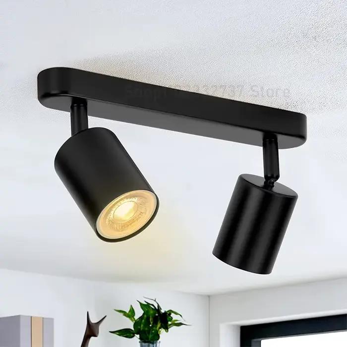 Moderne GU10 LED étude plafonniers luminaires de cuisine salle à manger fond décoration abat-jour réglable escaliers allée lampe