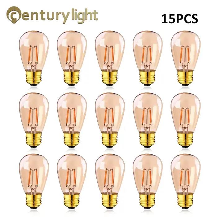 Ampoule LED Edison Vintage S14 1W E27 ampoules ambre blanc chaud 10W à incandescence équivalente pour guirlande suspension décoration