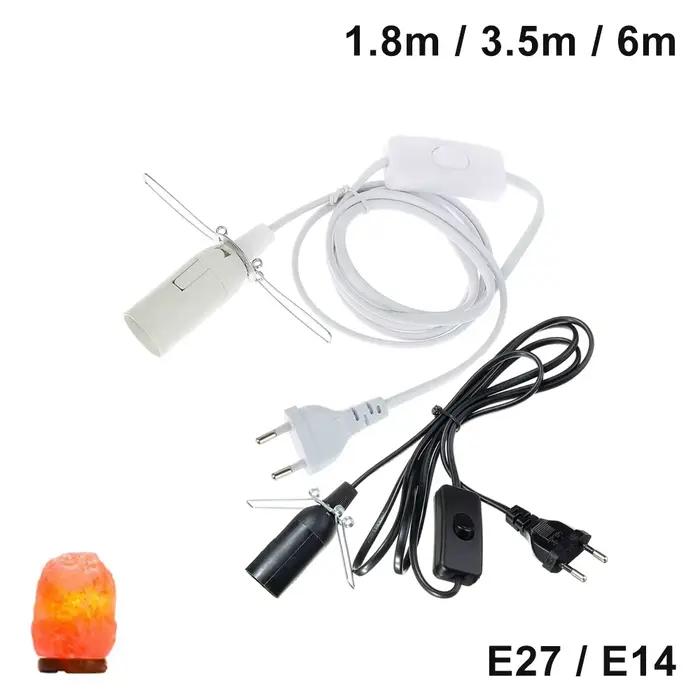 Câble d'alimentation ue E14 E27, Base de lampe avec fil de commutation pour ampoule LED suspendue, support de Suspension E14